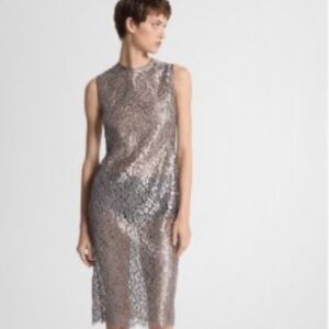 Michael Kors Collection Silver Midi Dress